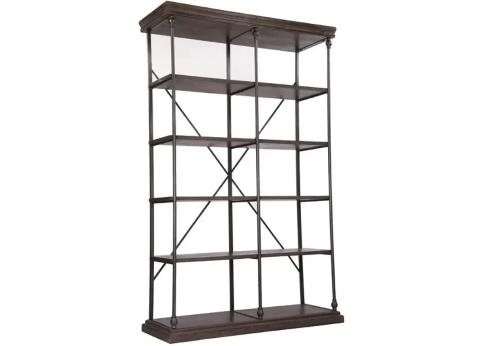 Crestview Collection Covington Black/Dark Brown Etagere