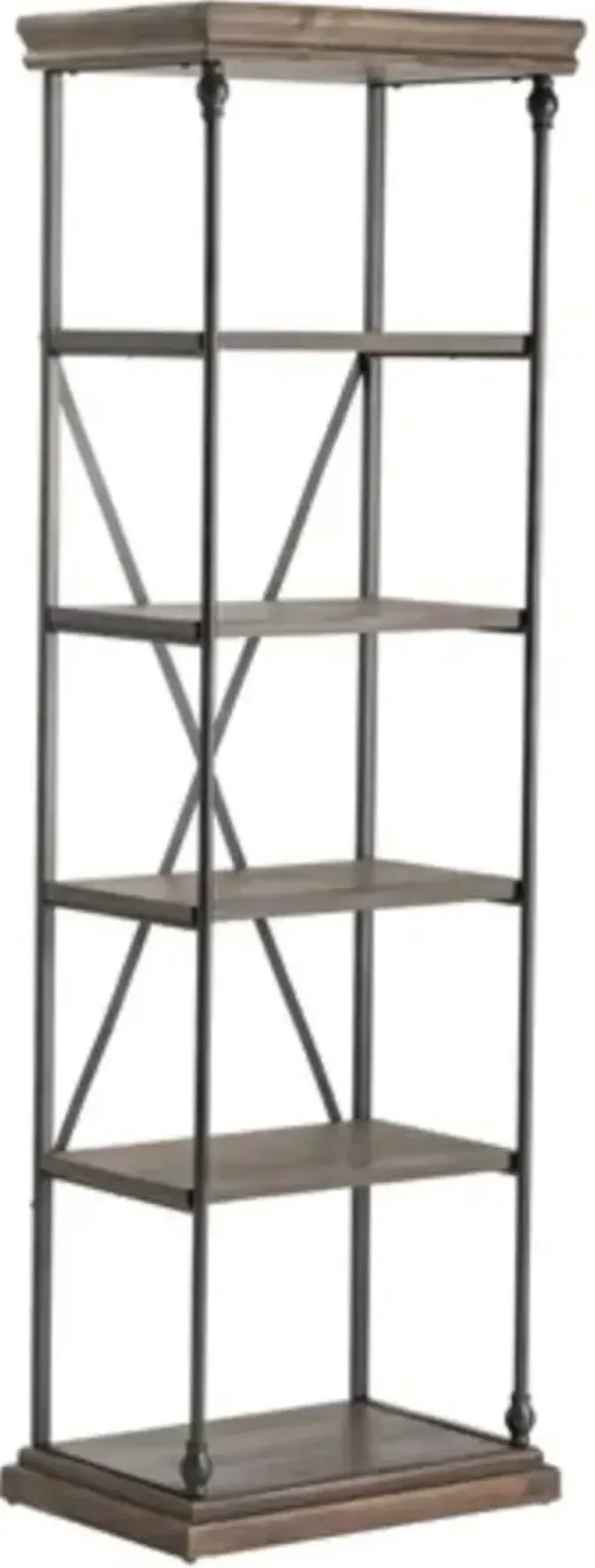 Crestview Collection Covington Black/Dark Brown Etagere
