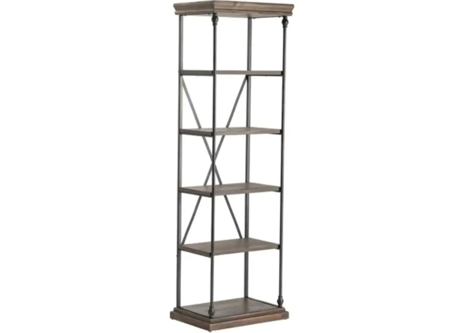 Crestview Collection Covington Black/Dark Brown Etagere