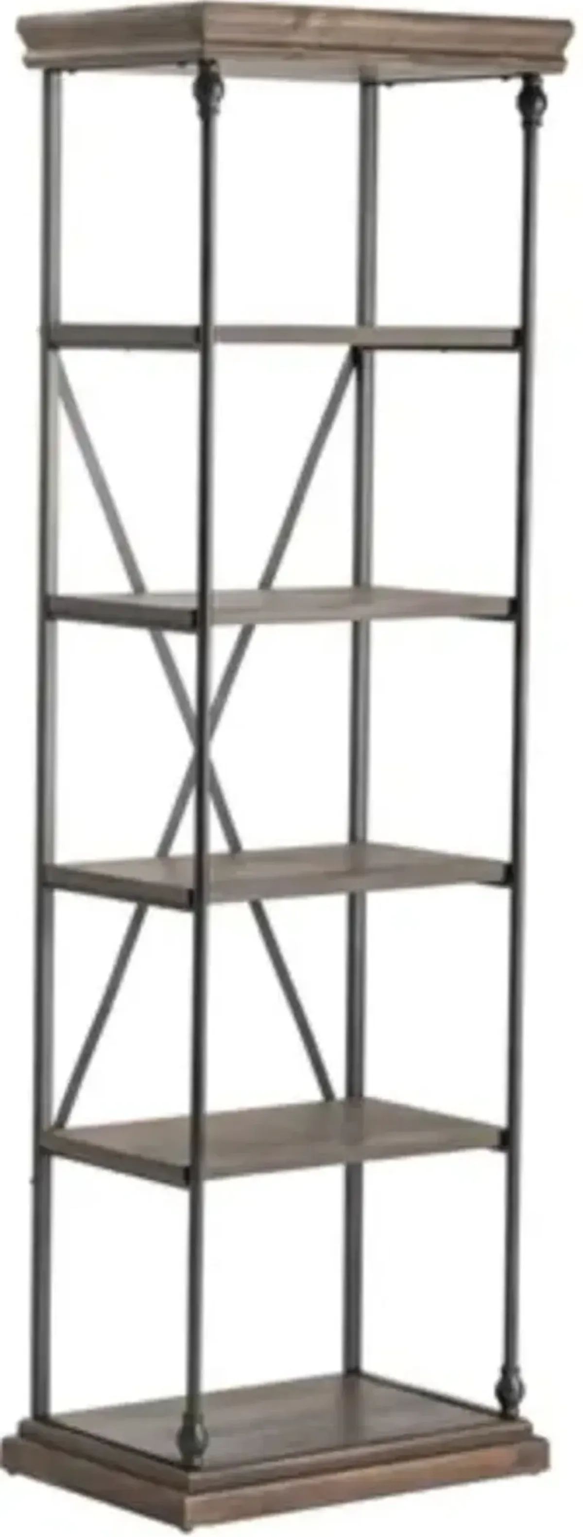 Crestview Collection Covington Black/Dark Brown Etagere