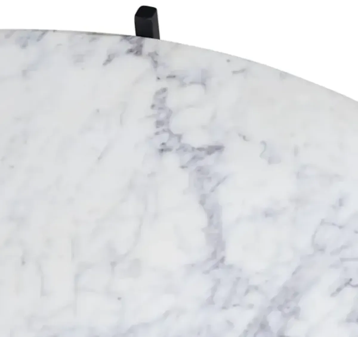 Crestview Collection Talley White Coffee Table with Black Base