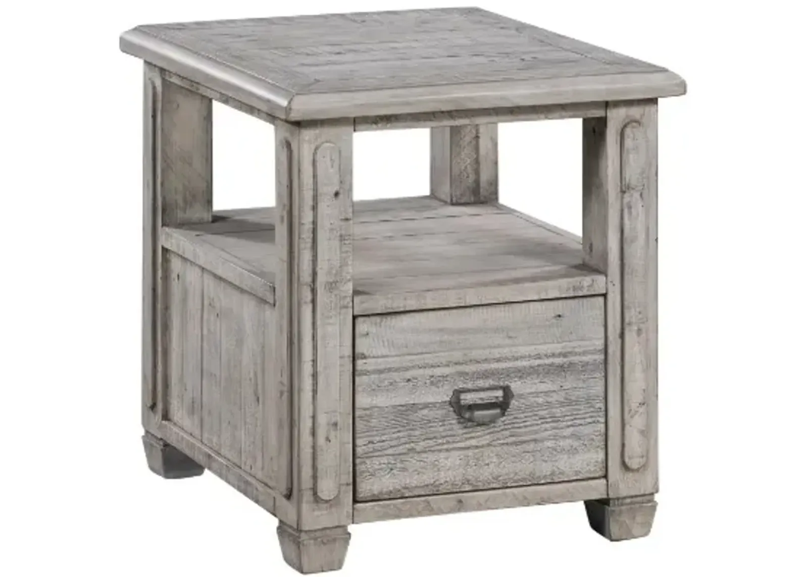 Crestview Collection Pembroke White Wash End Table