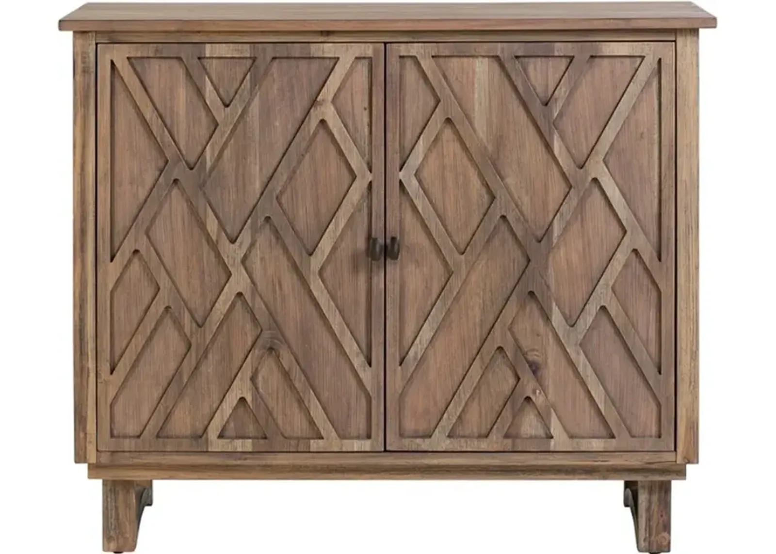 Crestview Collection Hawthorne Estate Pine Chippendale Fretwork Cabinet