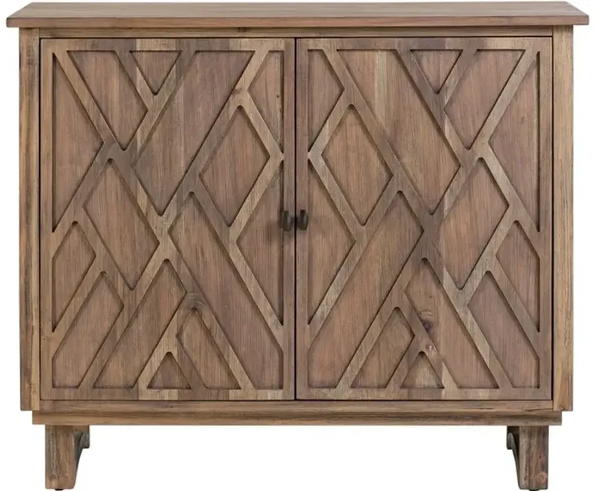 Crestview Collection Hawthorne Estate Pine Chippendale Fretwork Cabinet