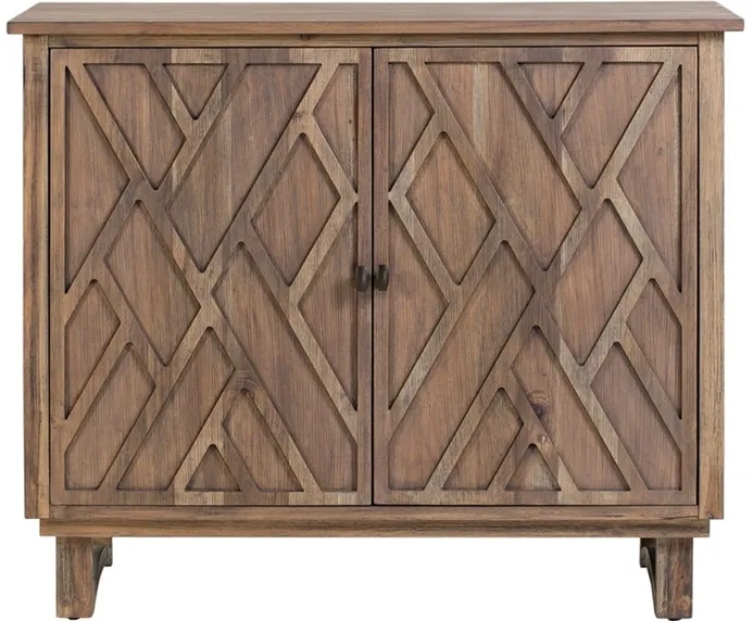 Crestview Collection Hawthorne Estate Pine Chippendale Fretwork Cabinet