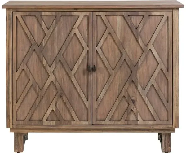 Crestview Collection Hawthorne Estate Pine Chippendale Fretwork Cabinet