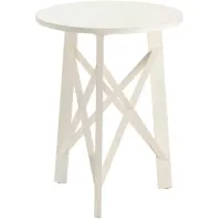 Crestview Collection Sanibel White Accent Side Table
