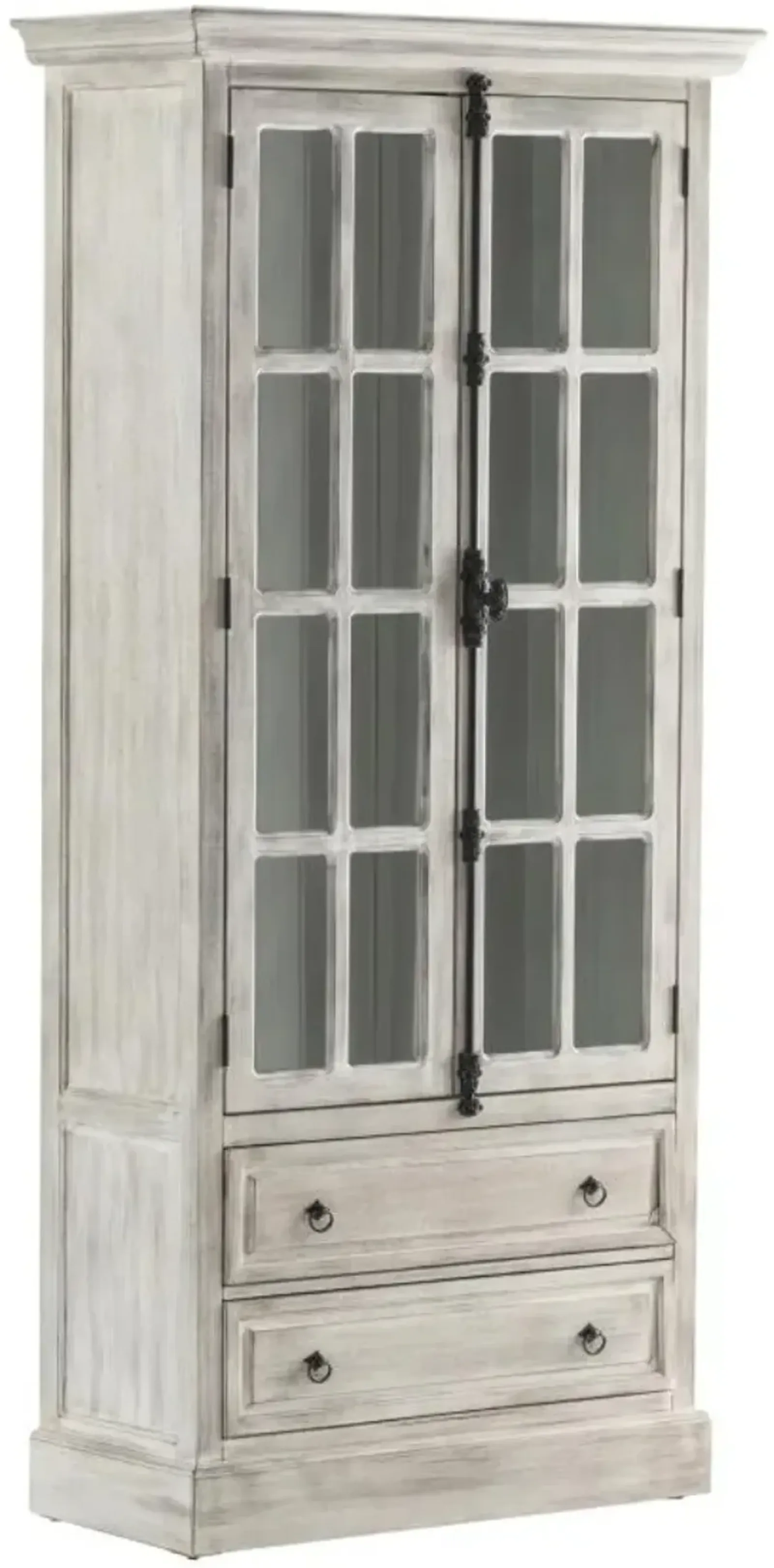 Crestview Collection Hudson Grey Curio Cabinet