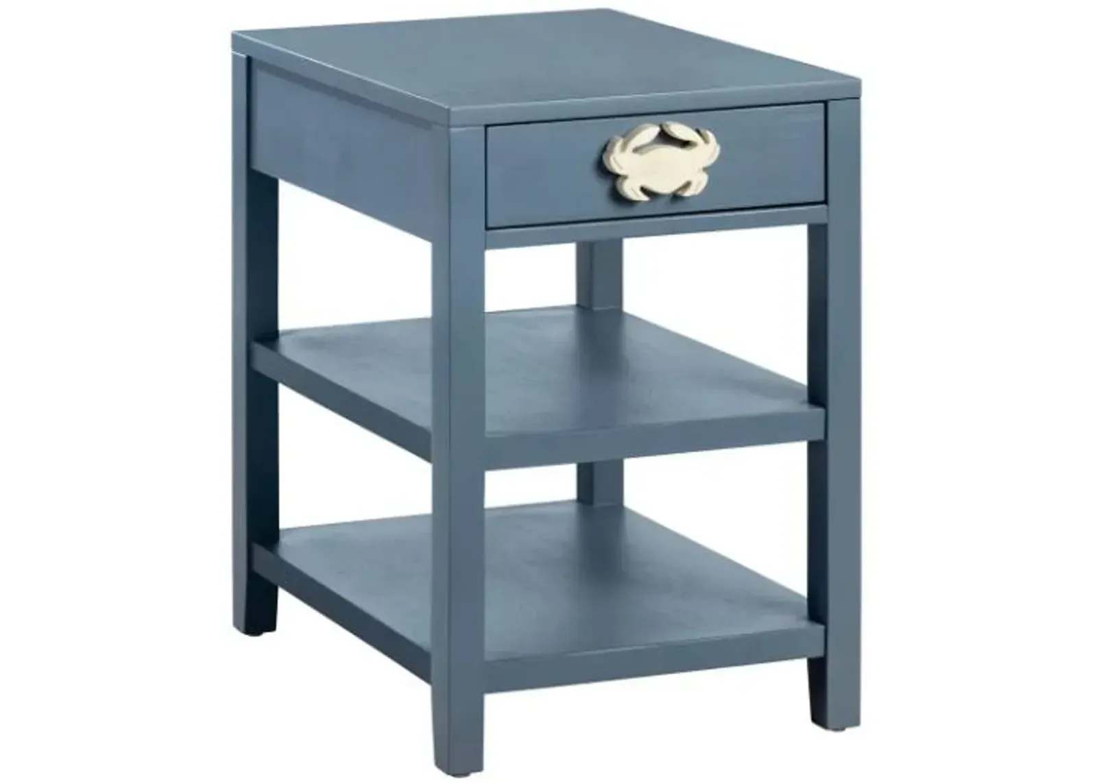 Crestview Collection Grab Blue Chairside Table