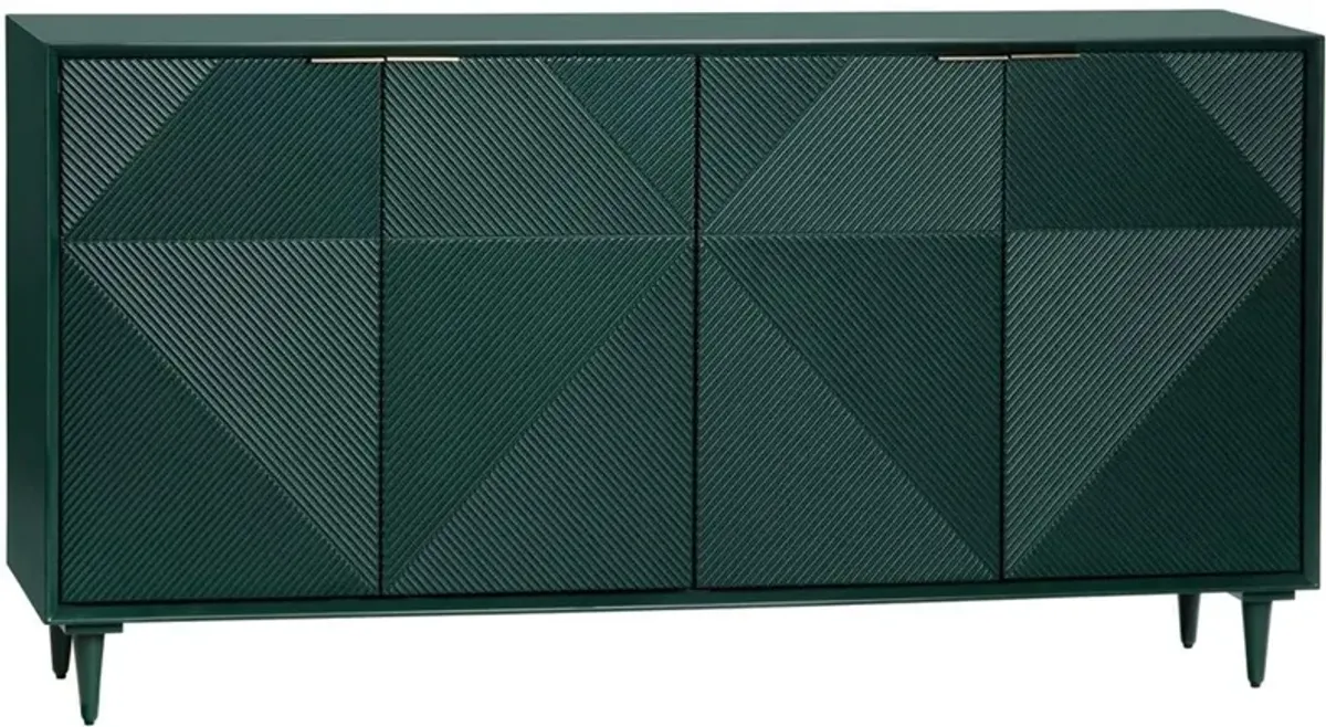 Crestview Collection Evergreen Green Four Door Sideboard