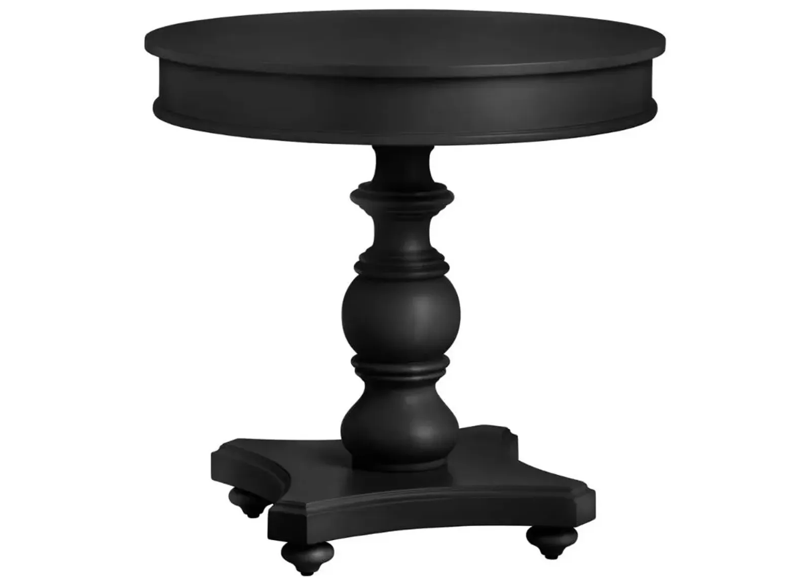 Crestview Collection Ashleigh Black Round Accent Table