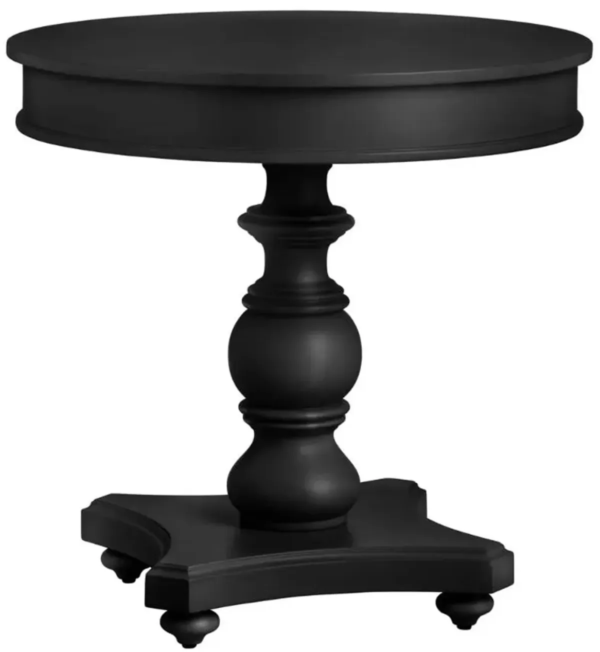 Crestview Collection Ashleigh Black Round Accent Table