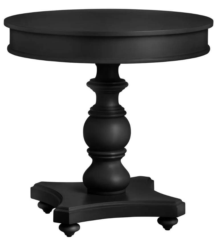 Crestview Collection Ashleigh Black Round Accent Table