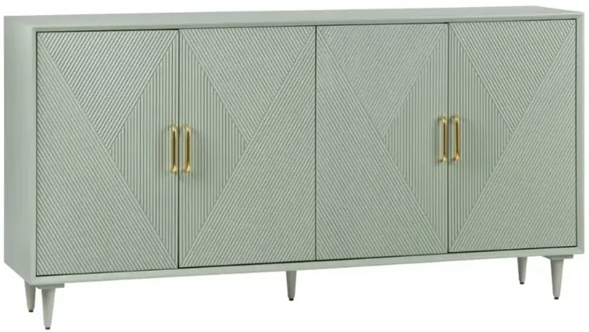 Crestview Collection Arvada Sage Green 4-Door Sideboard