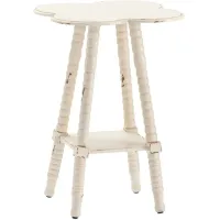 Crestview Collection Clover White Accent Table