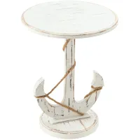 Crestview Collection Harbor Distressed White Accent Table