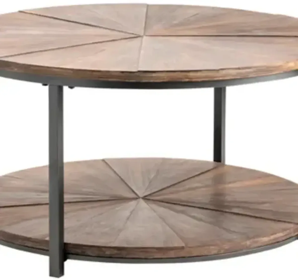 Crestview Collection Jackson Brown Cocktail Table with Black Frame