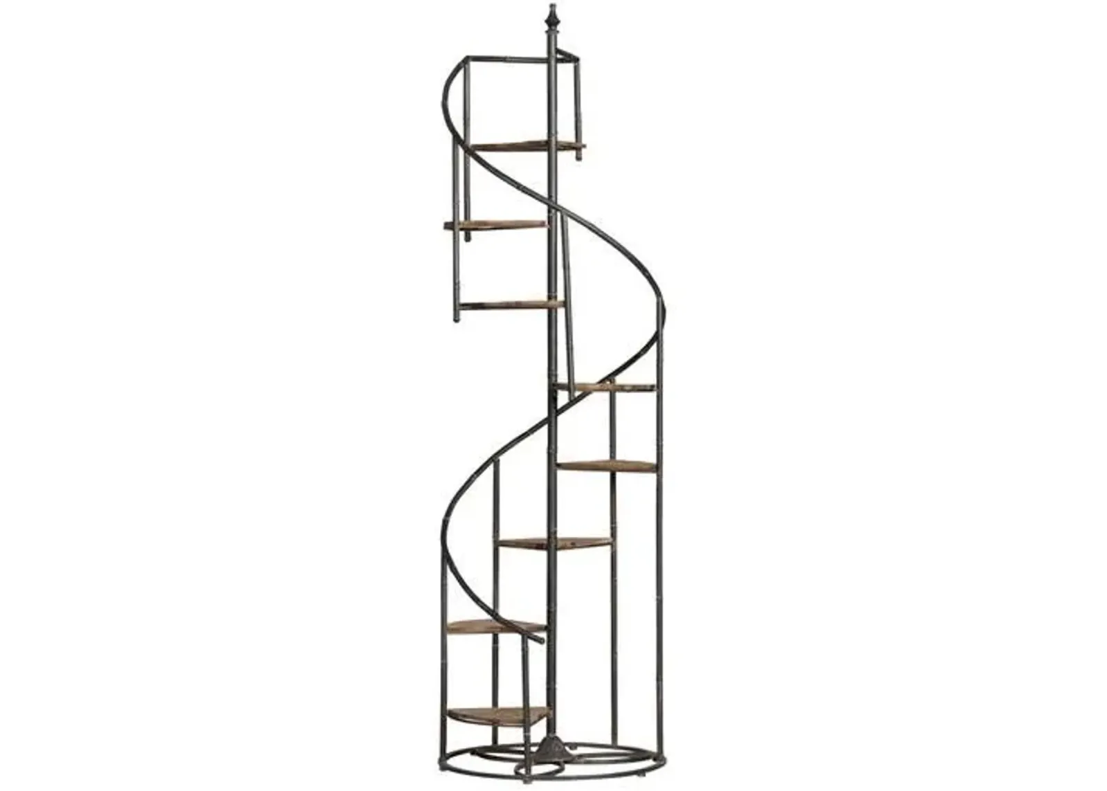 Crestview Collection Darby Metal and Wood Spiral Staircase Display Piece