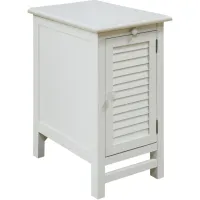 Crestview Collection Cape May Cottage White Chairside Table