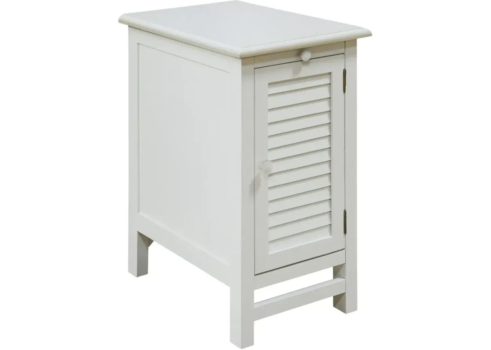 Crestview Collection Cape May Cottage White Chairside Table