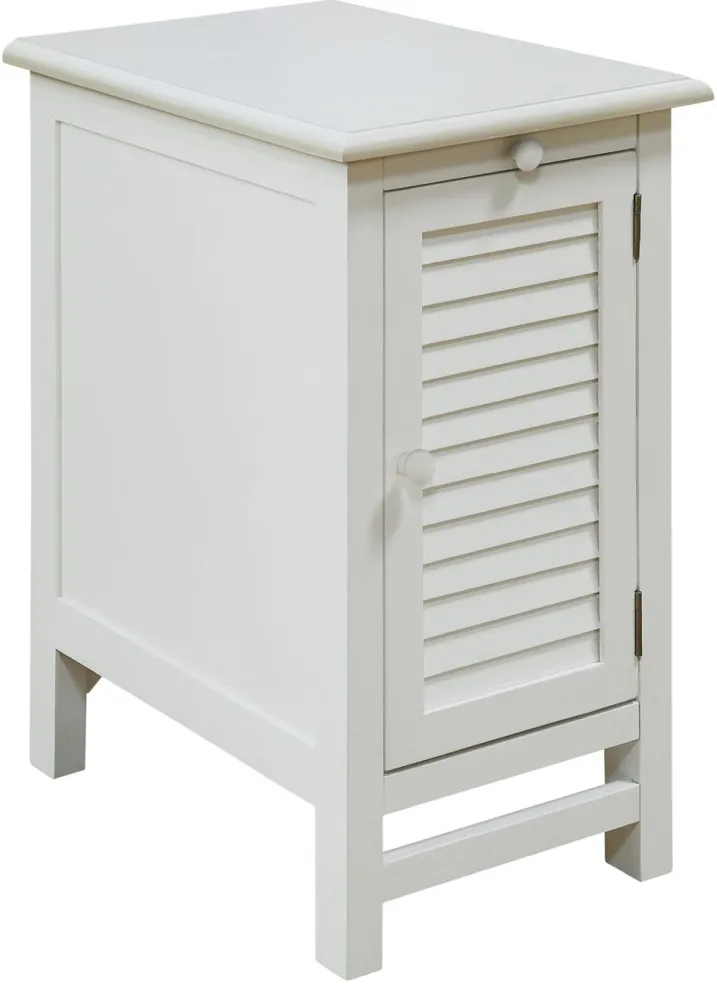 Crestview Collection Cape May Cottage White Chairside Table