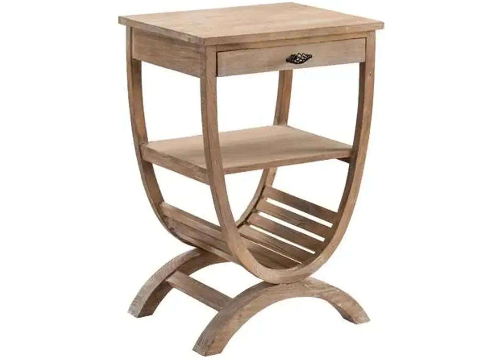 Crestview Collection Blondelle Natural Accent Table