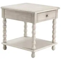Crestview Collection Pembroke Chalk Grey End Table