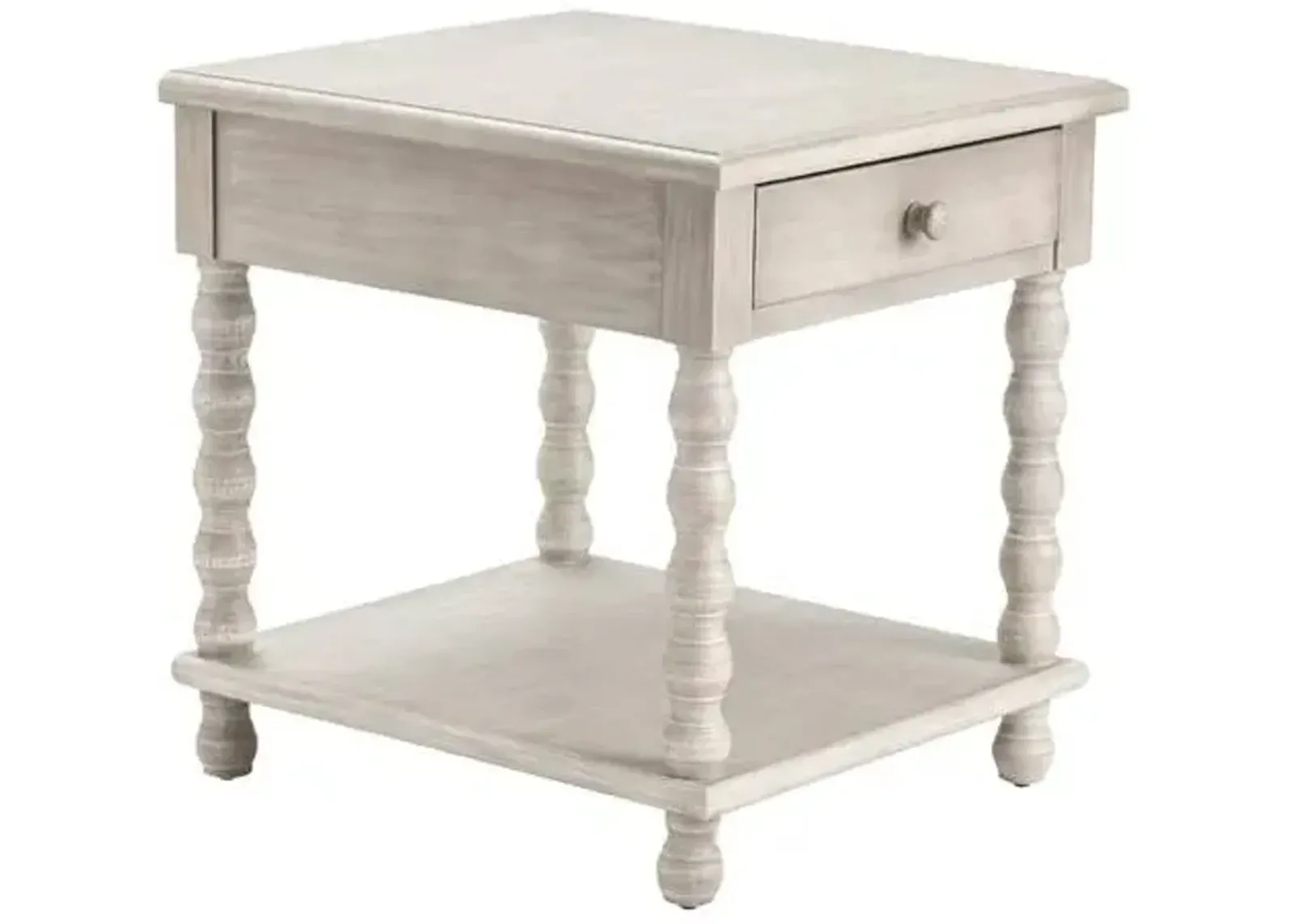 Crestview Collection Pembroke Chalk Grey End Table