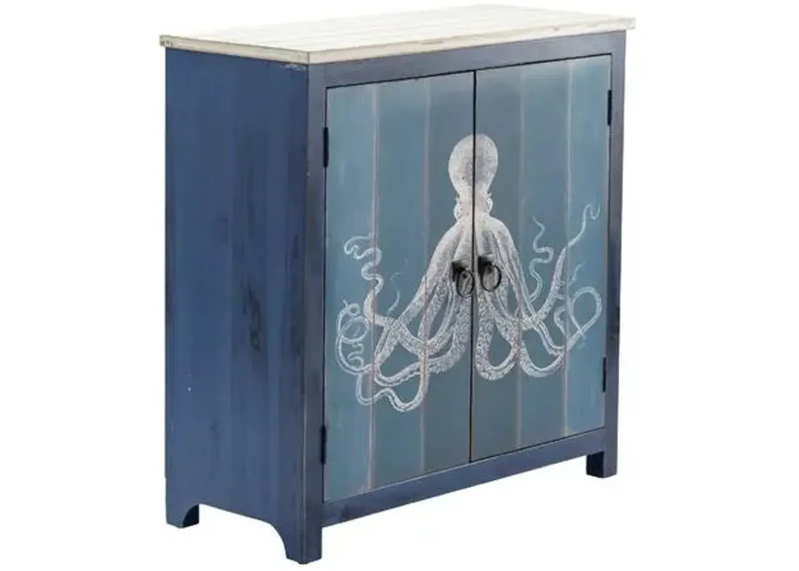 Crestview Collection Ocotopus Deep Blue Cabinet