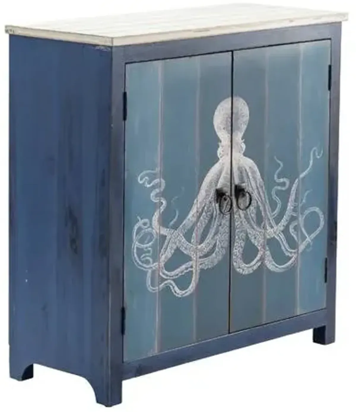 Crestview Collection Ocotopus Deep Blue Cabinet