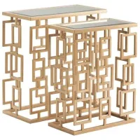 Crestview Collection Maddox Champagne Set of Tables