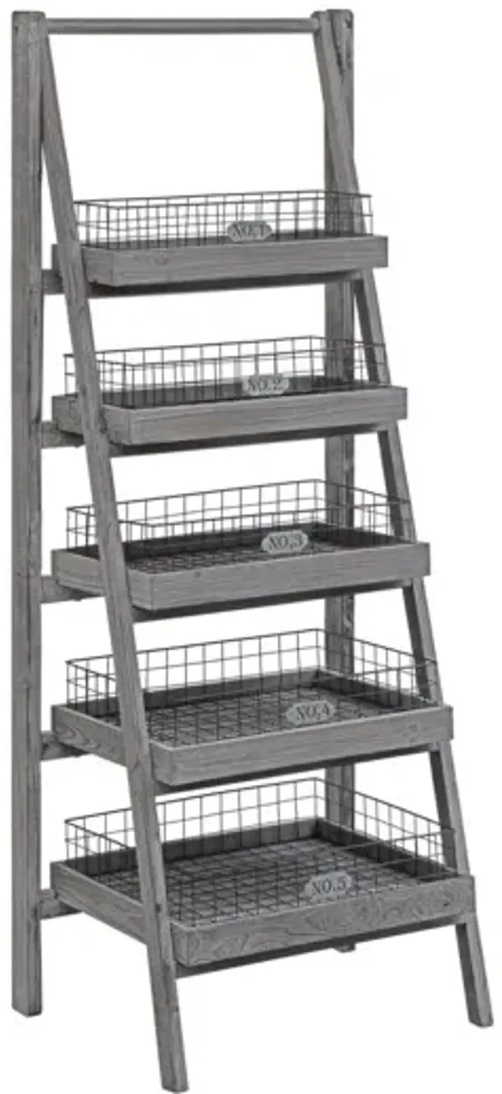 Crestview Collection Hastings Charcoal Grey Angled Etagere