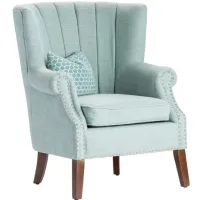 Crestview Collection Avana Channel Back Teal Accent Chair 