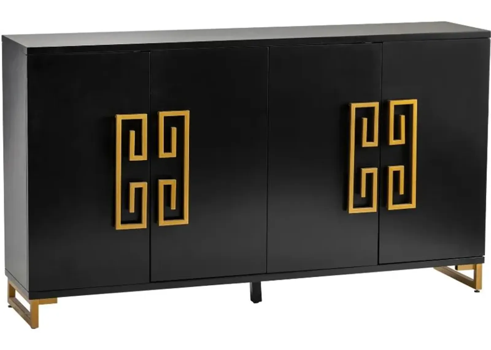 Crestview Collection Corinthian Black/Gold Sideboard