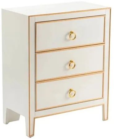 Crestview Collection Phoebe White and Gold Chest