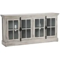 Crestview Collection Harrison Light Grey Wash Media Console
