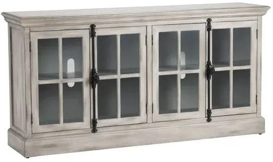 Crestview Collection Harrison Light Grey Wash Media Console
