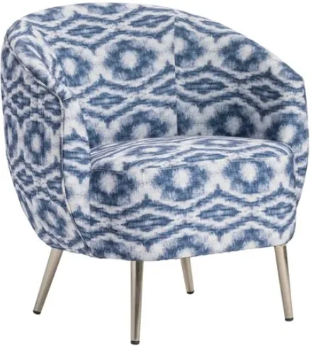 Crestview Collection Charleston Blue/White Accent Chair