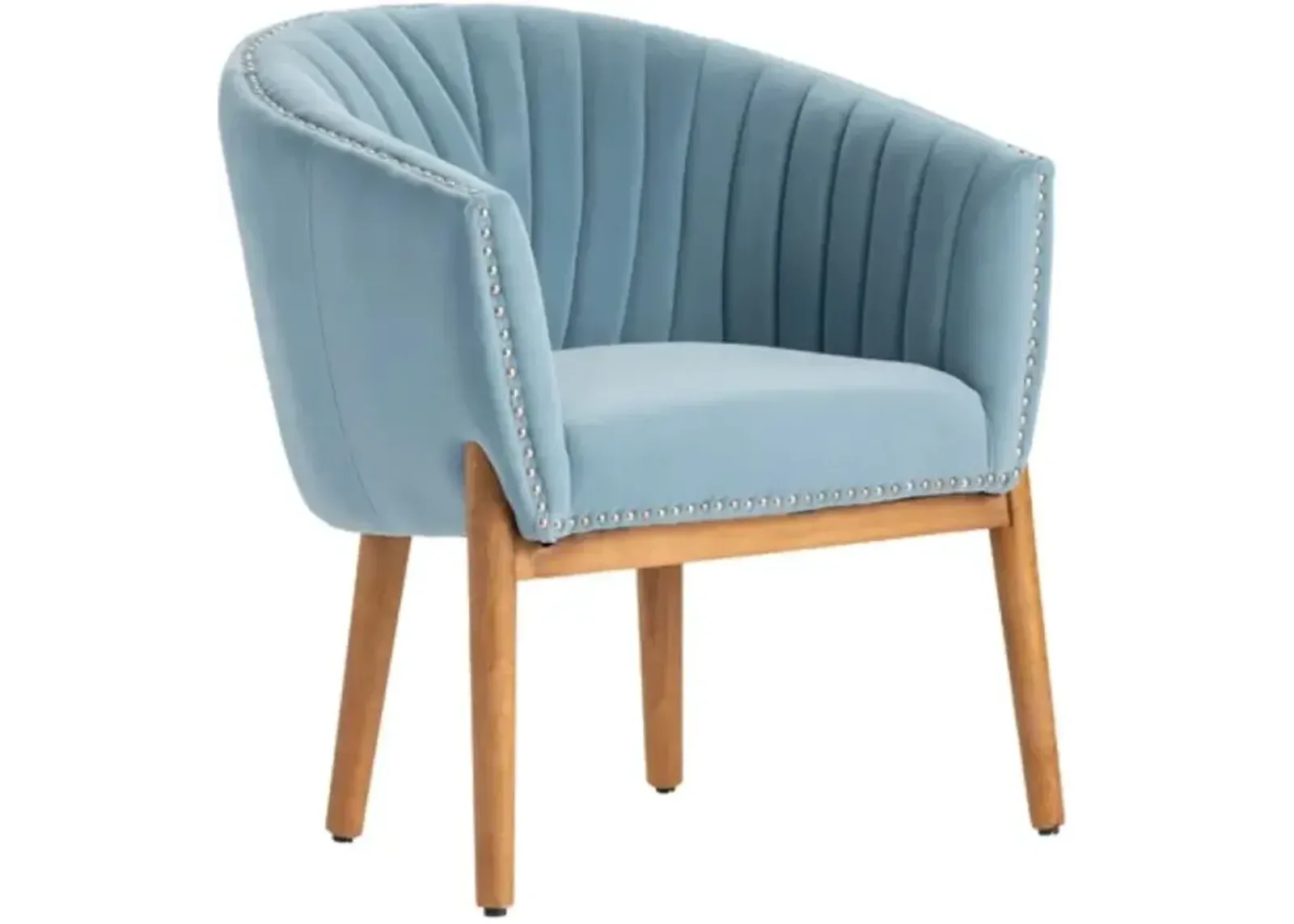 Crestview Collection Fairview Brown/Light Blue Accent Chair