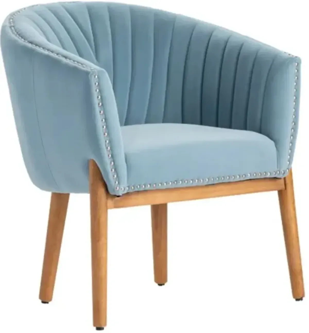 Crestview Collection Fairview Brown/Light Blue Accent Chair