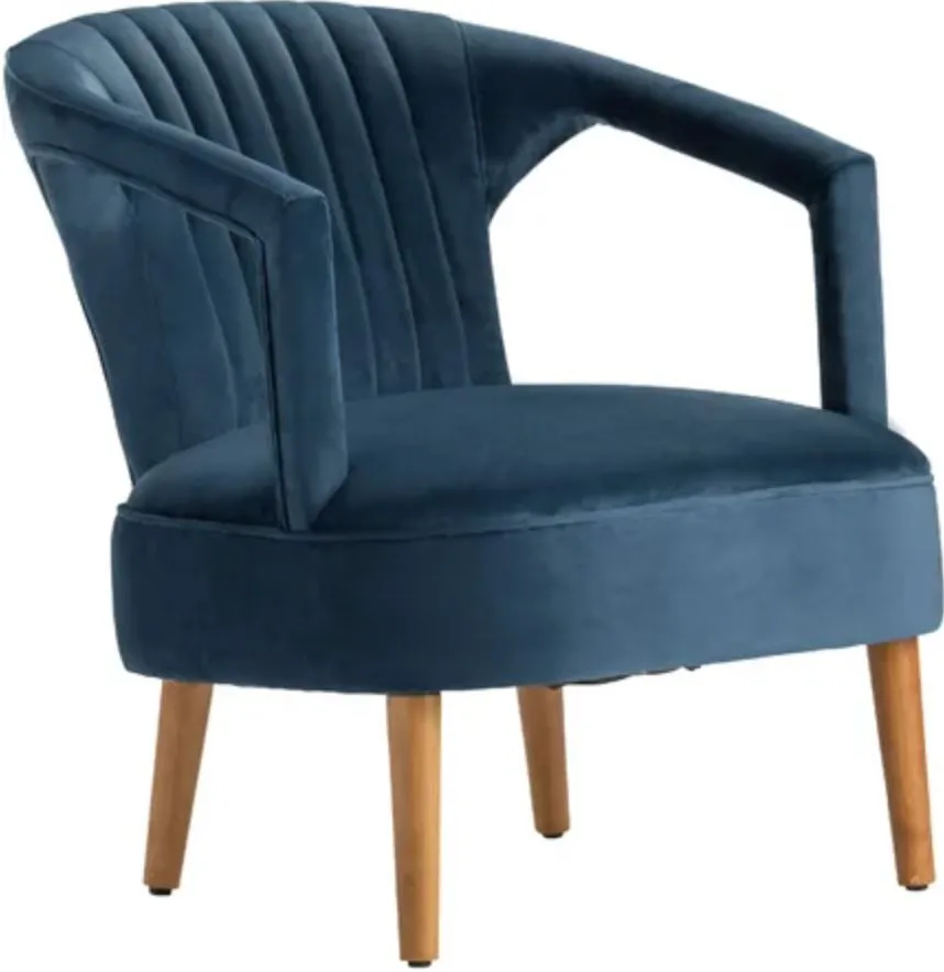 Crestview Collection Pearson Blue/Brown Accent Chair