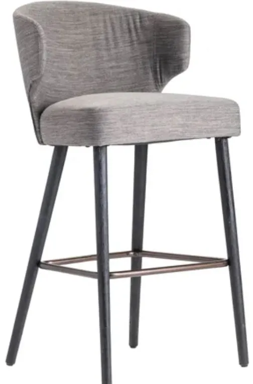 Crestview Collection Webster Iron/Gray Bar Stool