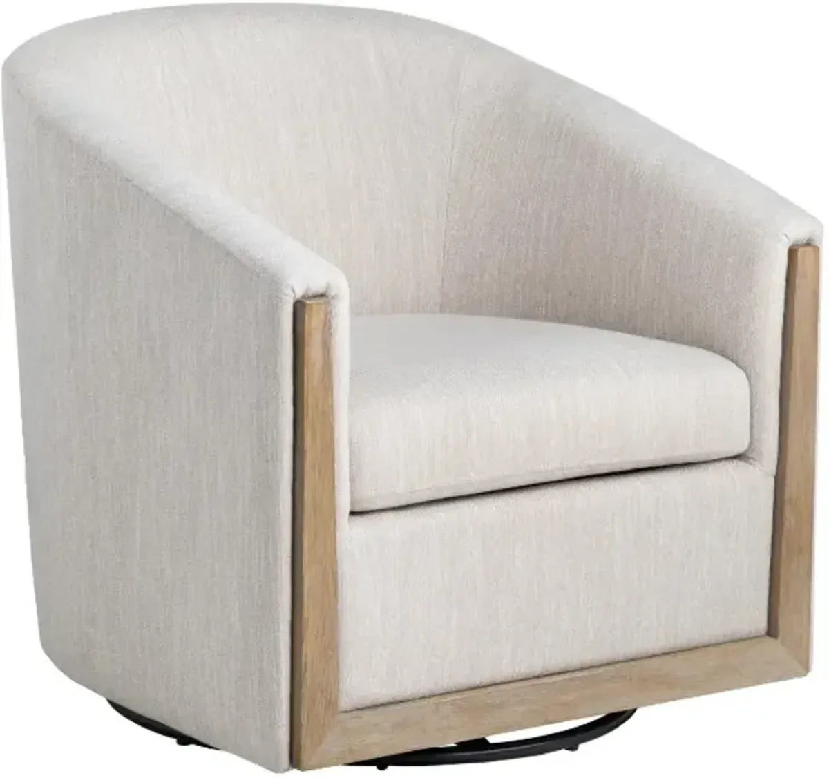 Crestview Collection Bennett Gray Swivel Accent Chair