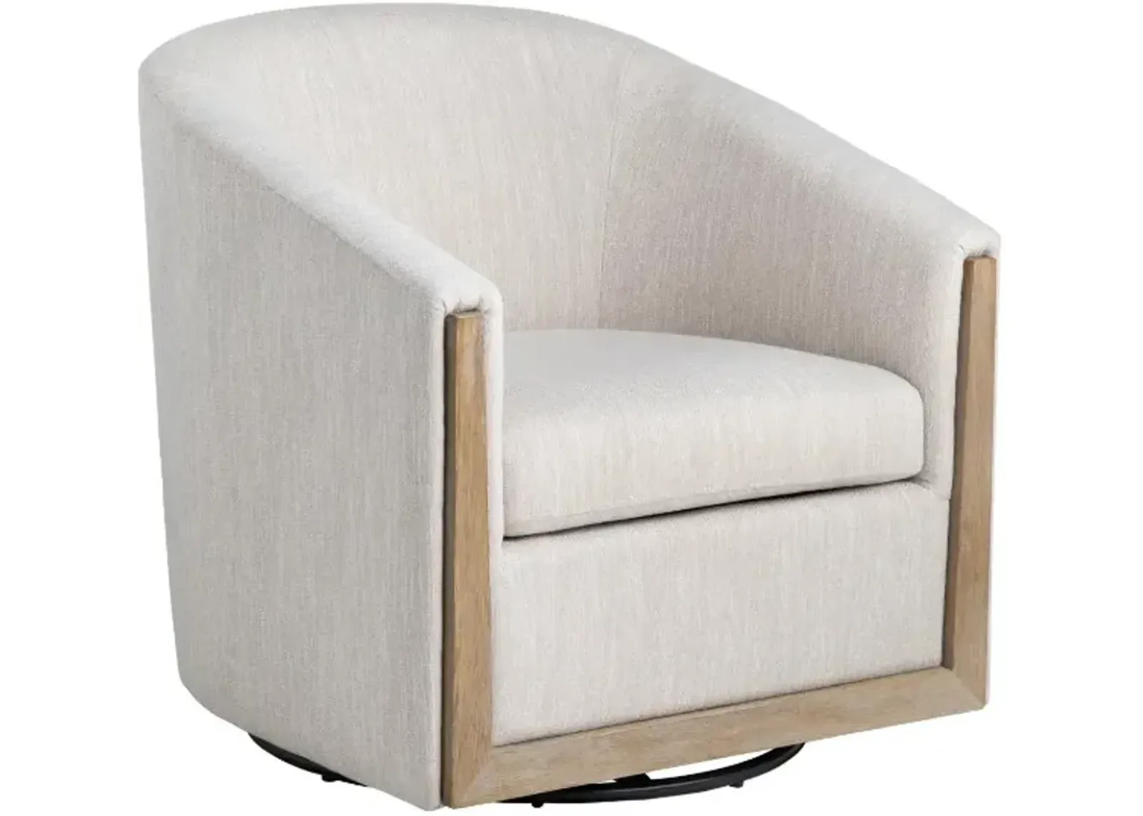 Crestview Collection Bennett Gray Swivel Accent Chair