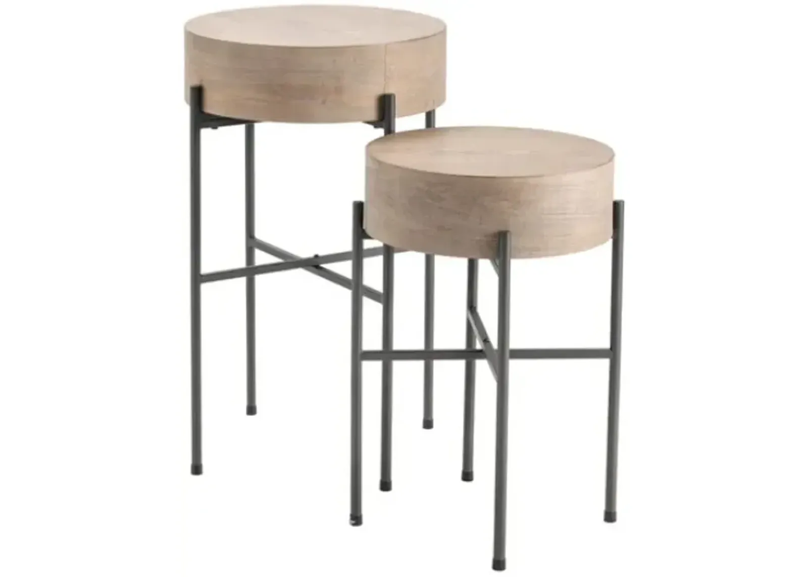 Crestview Collection Normandy 2-Piece Gray Accent Table Set