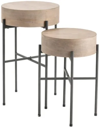 Crestview Collection Normandy 2-Piece Gray Accent Table Set