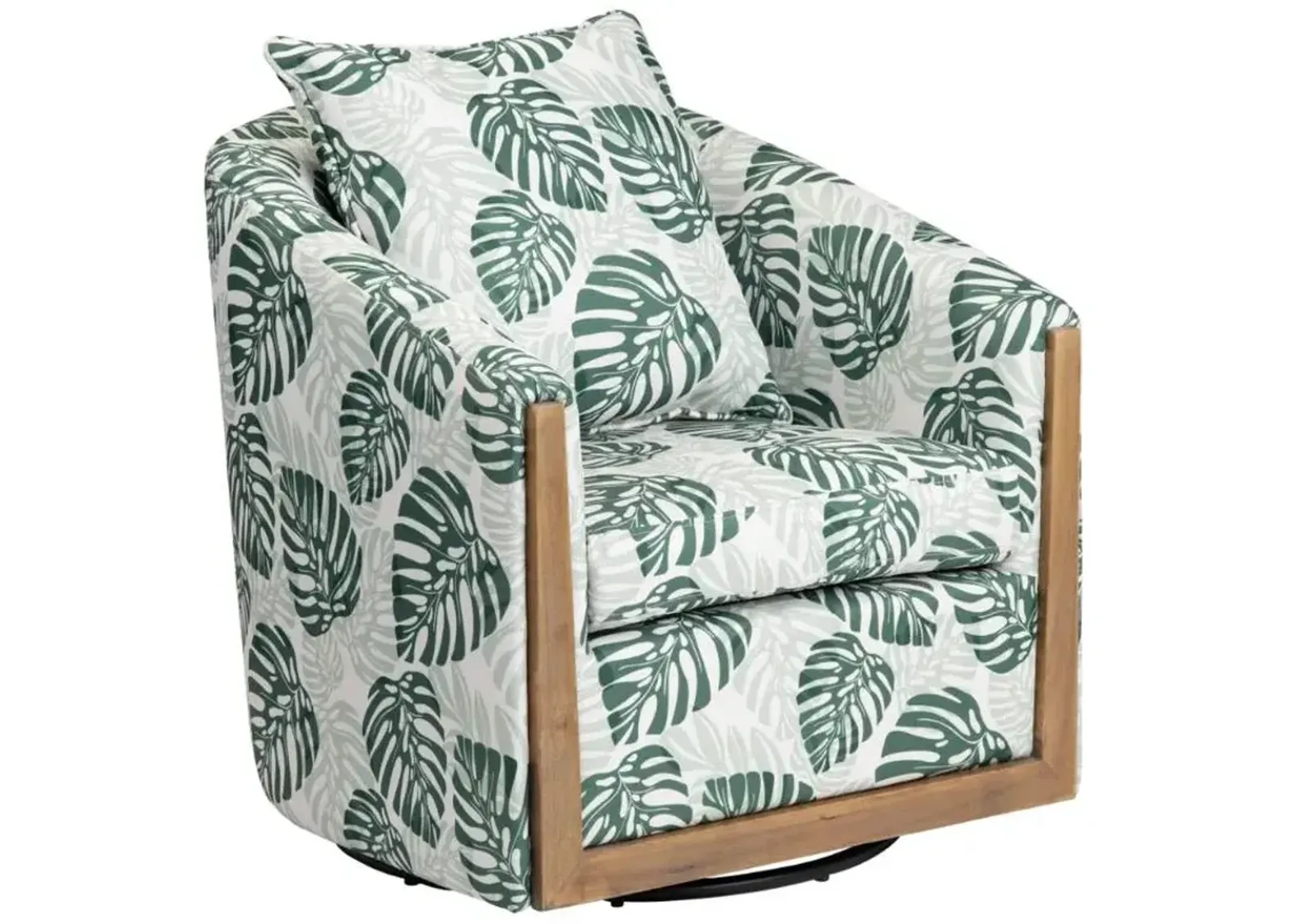 Crestview Collection Palmetto Green/White Accent Chair