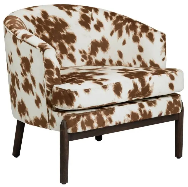 Crestview Collection Chapman Brown/White Accent Chair