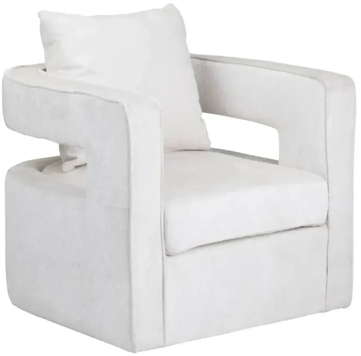 Crestview Collection Banks White Accent Chair