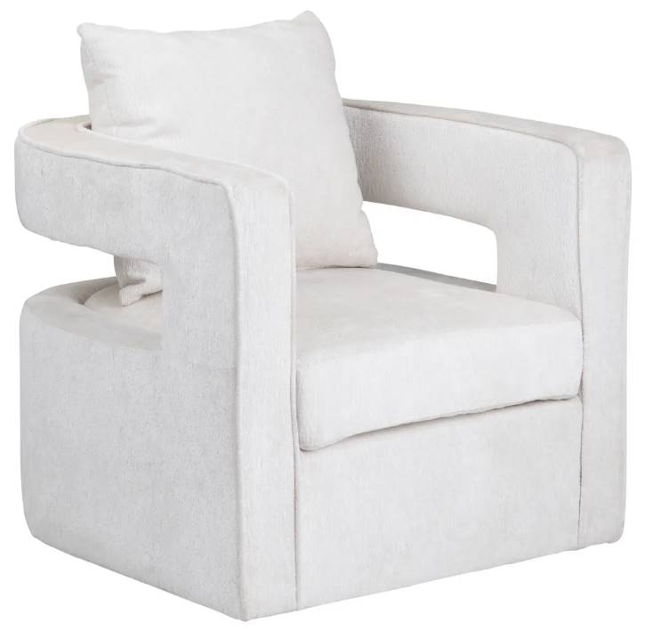 Crestview Collection Banks White Accent Chair